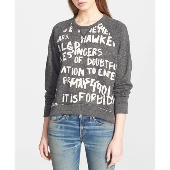 Rag & Bone Graffiti Inspo Sweatshirt Casual Urban Size L - Picture 1 of 8